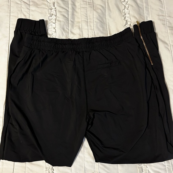 ZYIA Black Everywhere Joggers with Gold Zipper - Picture 5 of 5